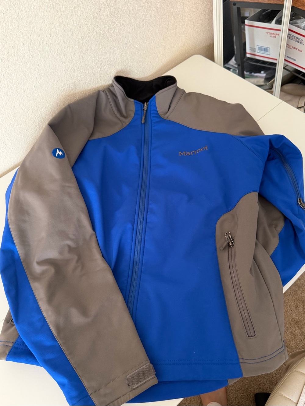 Marmot Royal Blue and Gray Softshell Jacket